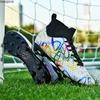 31-46 Children Graffiti Football Boots High-quality Artificial Lawn Socks Outdoor Men's Long Nail Sports Football Boots