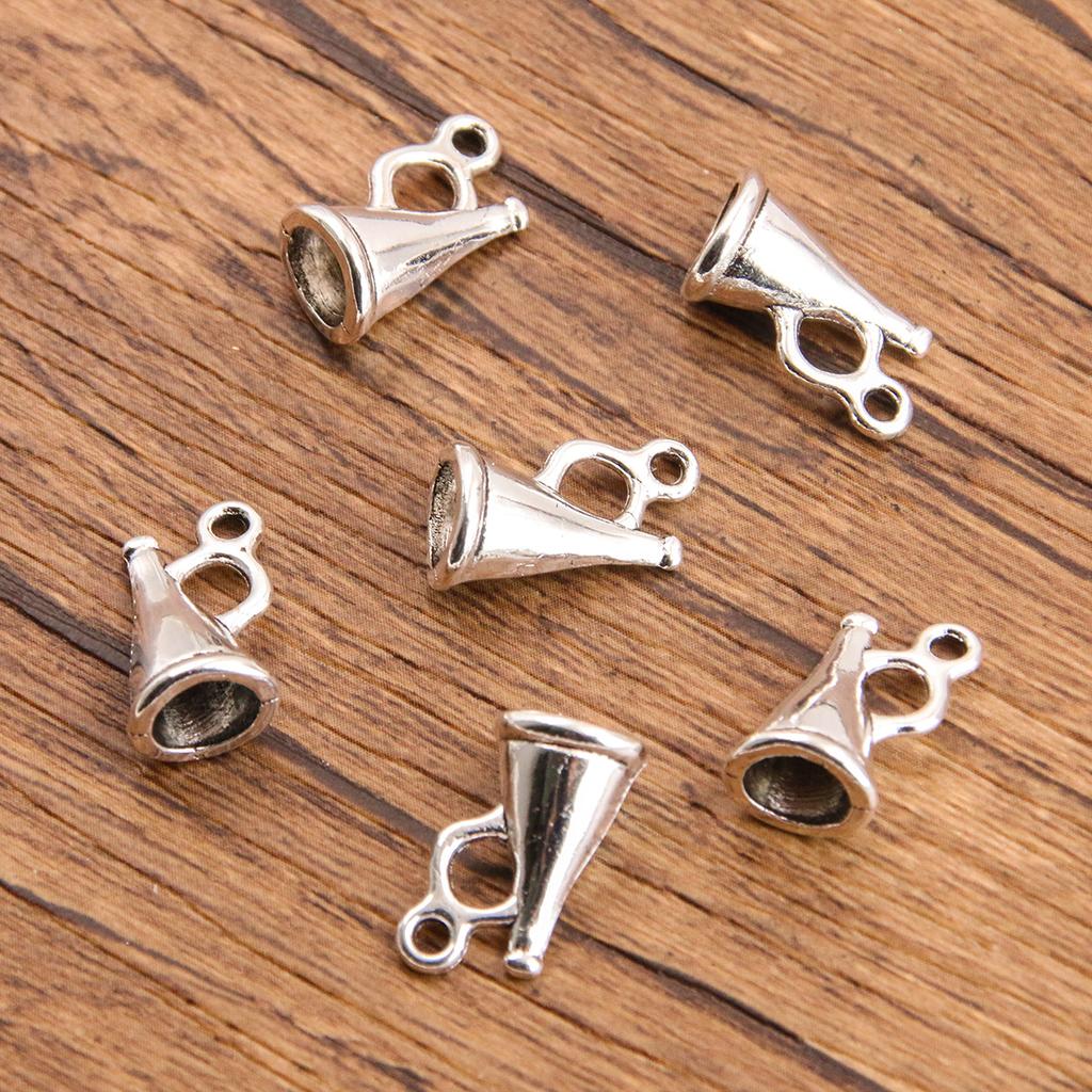 10pcs Musical Note Pendant Piano Guitar Microphone Speaker Suona Music Equipment Alloy Jewelry Accessories