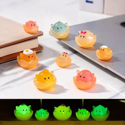 Mikrolandschaft Süßes Leuchtendes Eierschalen-Hühnchen Süßes Küken DIY Schmuck Blind Bag Zubehör Schreibtisch Auto Dekoration
