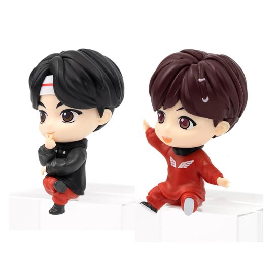 2p Set) Tinytan X Royche Monitor Figure Official BTS Goods from Bighit / Plastic Doll