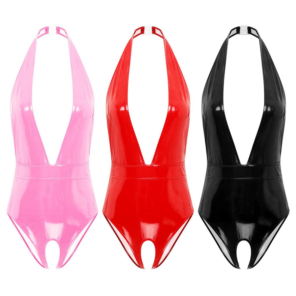 Dámská kombinéza Wetlook Latex Latex Body Body na spaní Pole Dance Nightclub Outfit