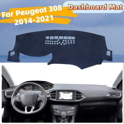 Pro Peugeot 308 II T9 308SW 2014~2025 Protiskluzová podložka Kryt palubní desky Podložka Stínidlo Dashmat Ochrana koberce 2015 2016 2017 2018 2019