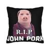John Pork Calling  Square Pillow Covers Polyester Living Room  Cushion Case Funny Decor Throw Pillow Case 45*45