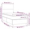 VidaXL Sommier à Lattes de Lit avec Matelas et LED, Lit Rembourré, Lit Simple, Lit Adulte de Chambre à Coucher Intérieur, 3135969