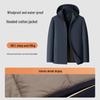 MONTAGUT Men's Wool Blend Hooded Padded Jacket