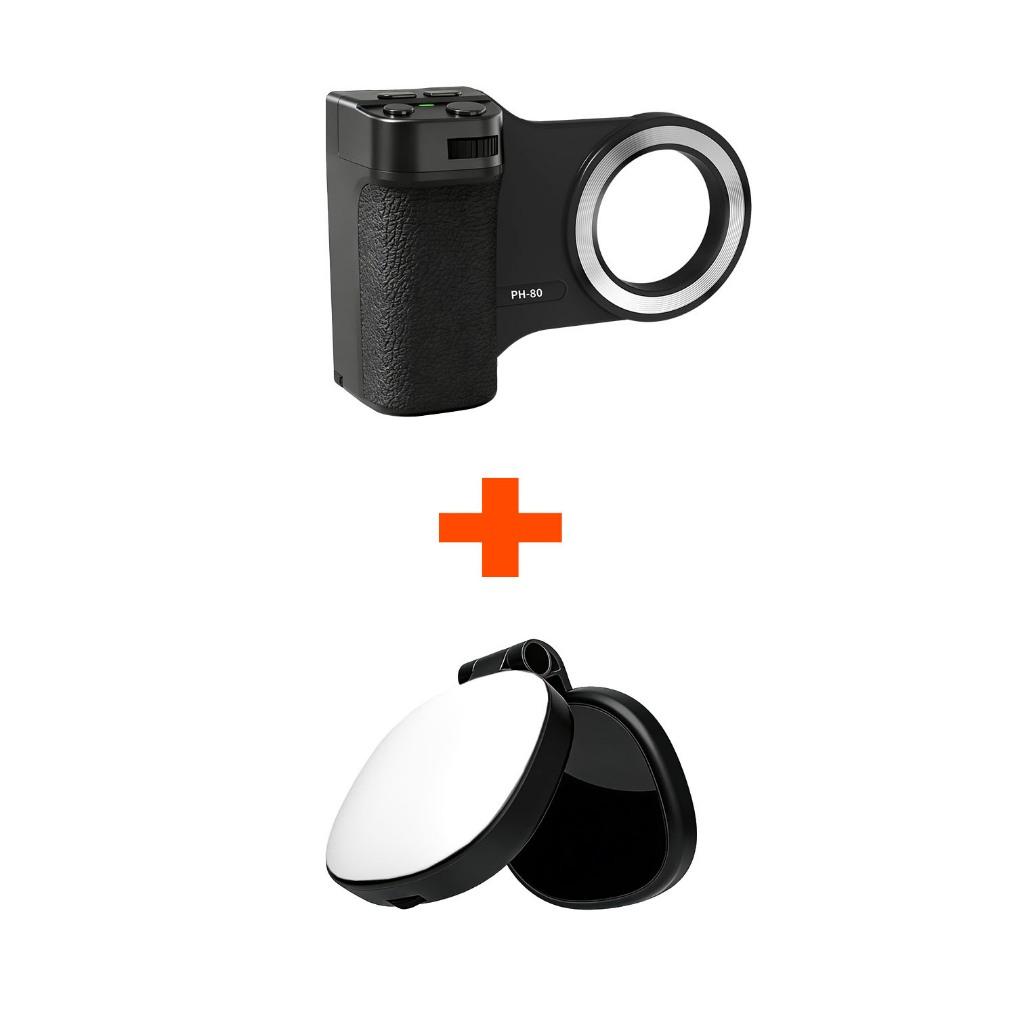 Fun Shot Magnetic Phone Camera Grip for iPhone Magsafe & Android with Detachable Charge Wireless Shutter Remote 1/4" Tripod Screw