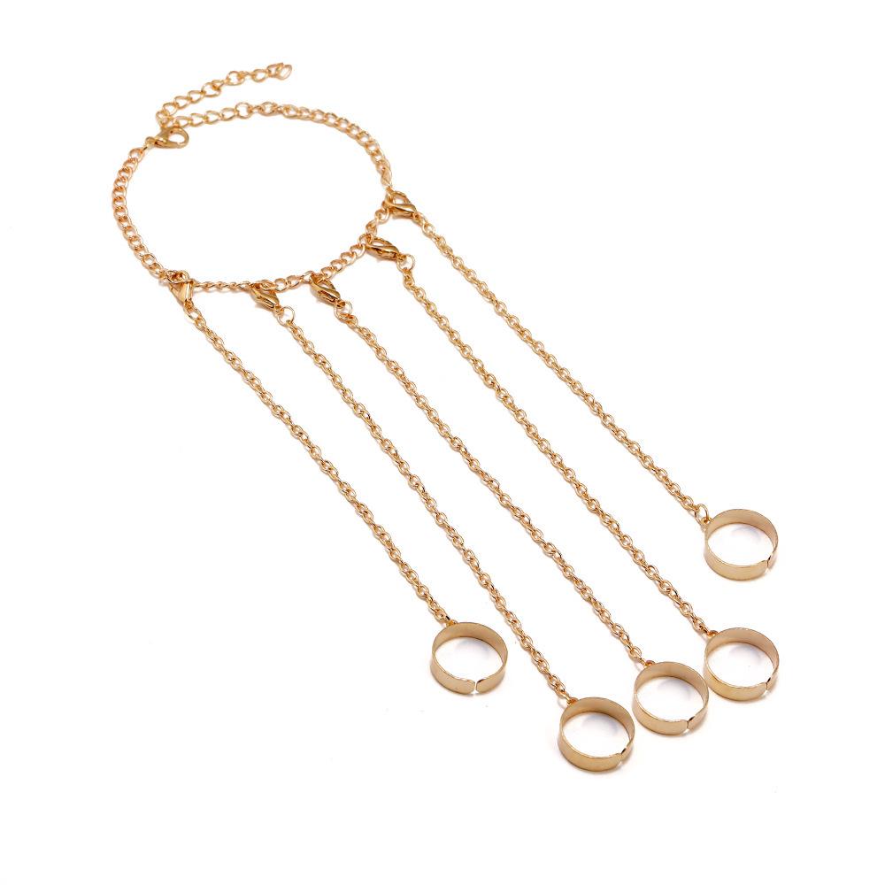 Trendy European & American Punk Disco Chain Ring - Creative Open One-Piece Index Finger Design