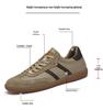 Men's Korean Style Low-Top Genuine Leather Canvas Board Shoes: Casual Flat Bottom Sports Shoes for Spring & Autumn
