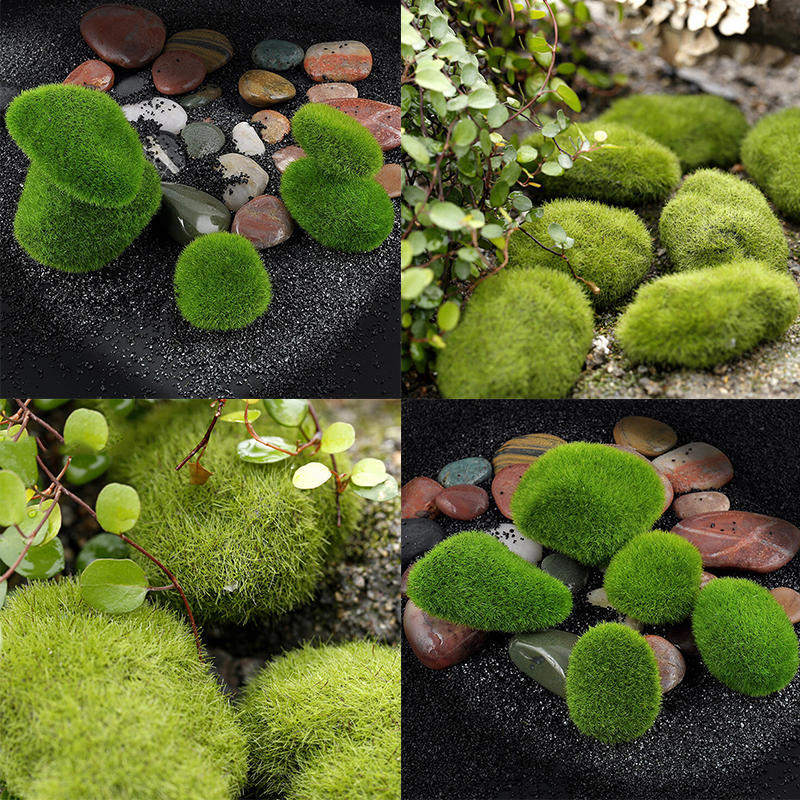 Marimo Moss Balls Artificial Grass Stones Turf Mini Fairy Garden Micro Terrarium