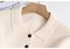 European Women's Knit Cardigan 2026 - Button-Up Sweater Coat, Autumn/Winter, Solid Color, Casual Fashion