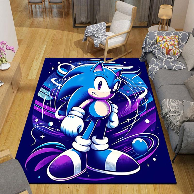 1Pc Sonic Hedgehog Adventure Rug, Office Carpet Indoor Outdoor Doormat, Non-Slip, Comfortable, Living, Christmas Halloween, Xmas Gift N1254