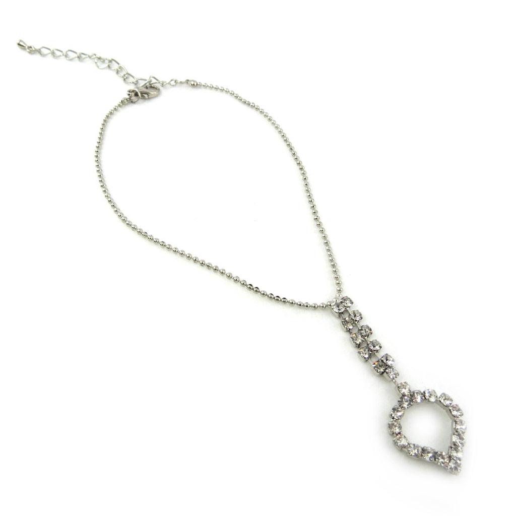 Les Trésors De Lily [M1828] - White 'Love' Ankle Chain