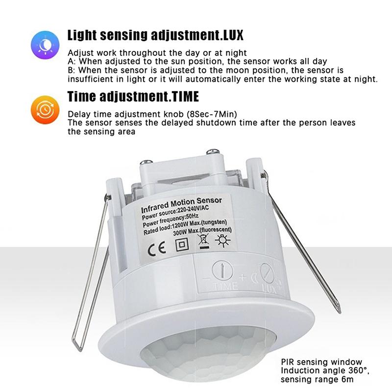 1 Piece Light Switch Lampholder For Led Lamp Bulb Automatic On/Off Ac220-240V Pir Infrared Body Motion Sensor Detector Lamp