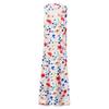 Women's Summer Casual Round Neck Printed Sleeveless Dress With Pockets