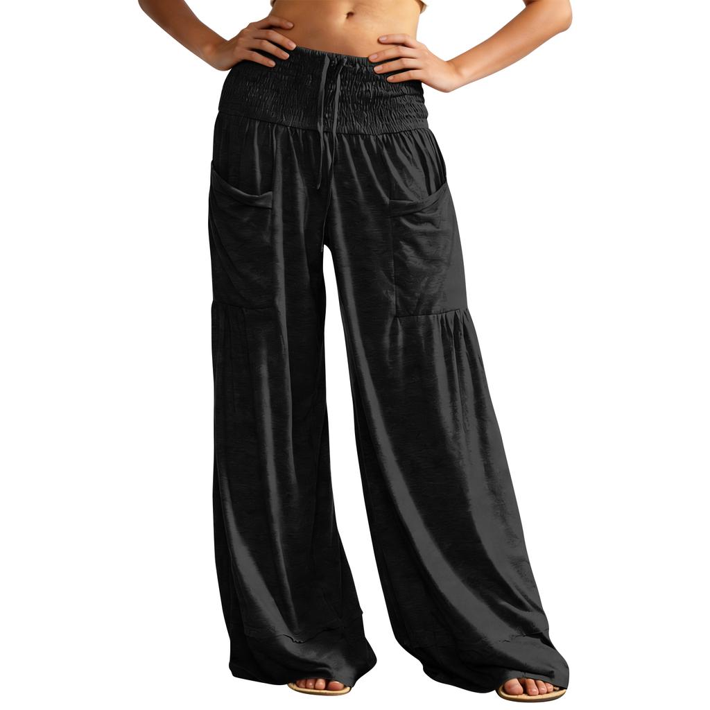 Women's Wide-leg Athletic Pants, Loose Straight-leg Casual Pants, Athletic Jogging Pants