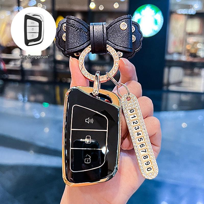 Compatible Car Key Cover for JAC Jiayue A5, X4, X7, iC5, iEVS4/7S, T8 Refine, S4, S7, M6 with Buckle