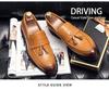 Lightweight Men's Plus Size Tassel Brogue Slip-On Leather Shoes - Bestseller Casuals Model 7263.