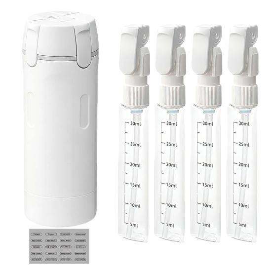 1/2 Sady 120ML 4-v-1 Cestovní láhev Neprosakující Opakovaně použitelný Dávkovač na pleťové mléko, kondicionér, krém, šampon Přenosný Plnitelný Prázdný kontejner na toaletní potřeby
