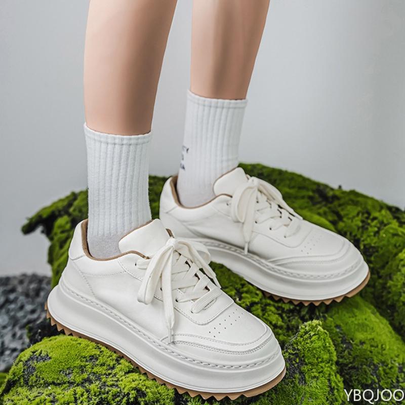 Men's Spring New White Shoes High-end Retro Casual Versatile Men's Shoes Simple Comfortable Wear-resistant Daily Commuting Shoes