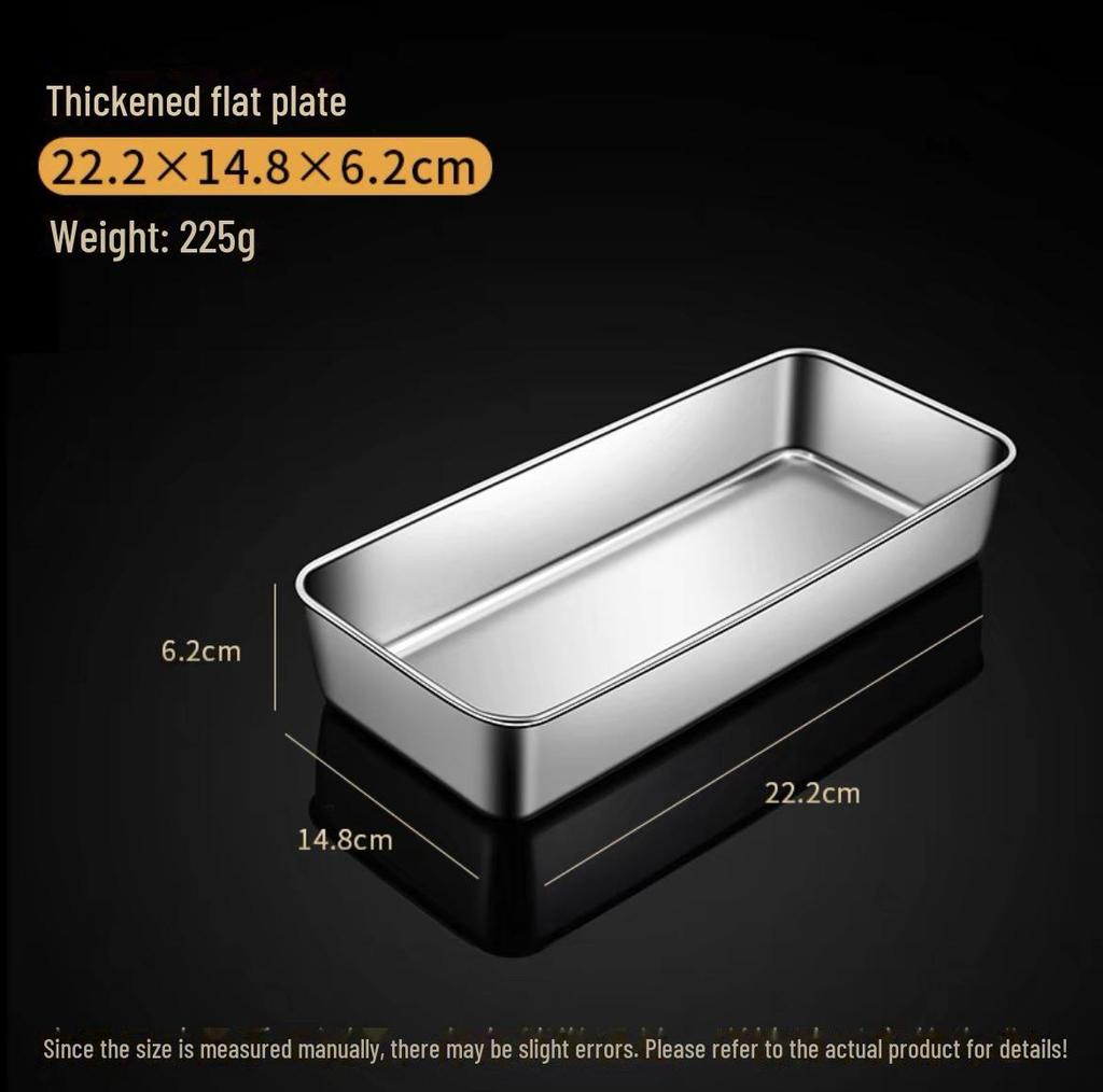 Square Stainless Steel Tiramisu Cake Mold and Deep Plate Set