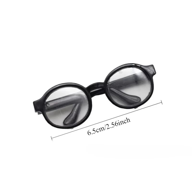 For 17cm Labubu Glasses Mini Cute Transparent Plastic Sunglasses for The Monster Doll SD Plush DIY Dolls Labubu Accessories