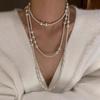 Multi-layered Pearl Necklace Simulated Pearl Sweater Chain Elegant Women's Necklace  Casual Wear