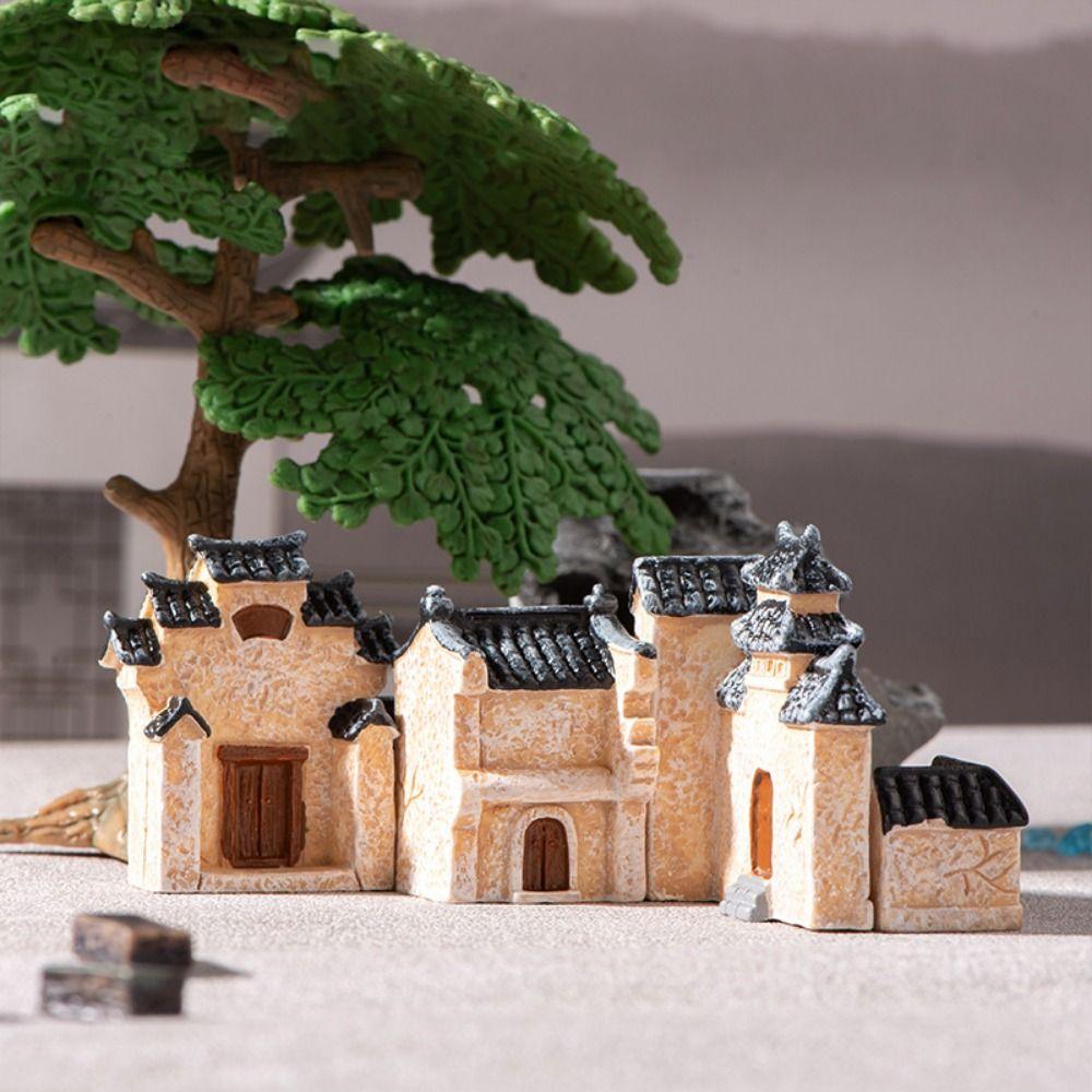 

Retor Mini Old City Gate Chinese Style Bonsai Landscaping Micro Landscape Style J