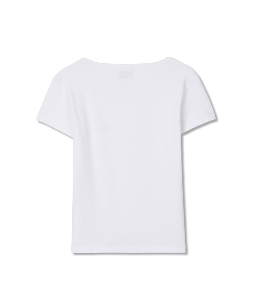 Michikoleondeonkosino Detail Shoulder T-Shirt White