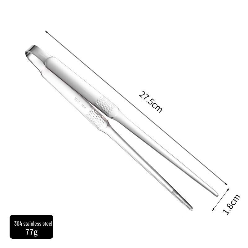 abdo Stainless Steel Large Pointed Food Tongs, 3-Pack