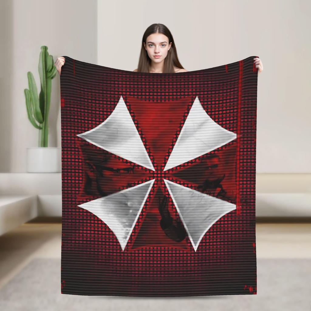 Resident Business Umbrella Corps Eviled Blankets Flannel Awesome Warm Throw Blankets for Bedspread Decoration