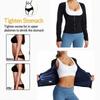 Zipper Design Sauna Suit Shirt Long Sleeve Shapewear Tank Top Slimming Body Shaper  Women