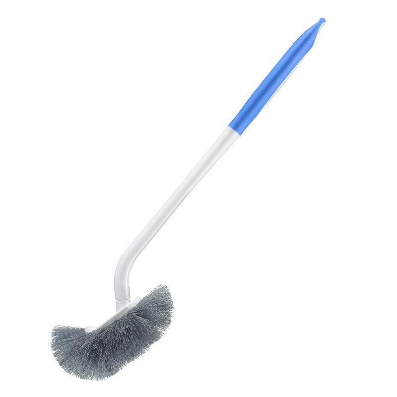 Wall-Mounted Long-Handled Toilet Brush with Soft Bristles & Groove Design