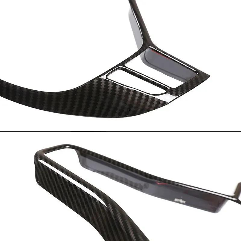 For Mercedes Benz B E CLA GLA GLK Class W246 W117 X204 X156 X204 Carbon Texture Car Steering Wheel Panel Frame Cover Trim
