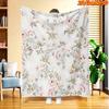 1pc 1pcs Floral Butterfly Print Blanket Suitable for All Seasons, Soft Flannel Bedspread with Colors, Machine Washable Throw for Couch, Bed, - Cozy Gi