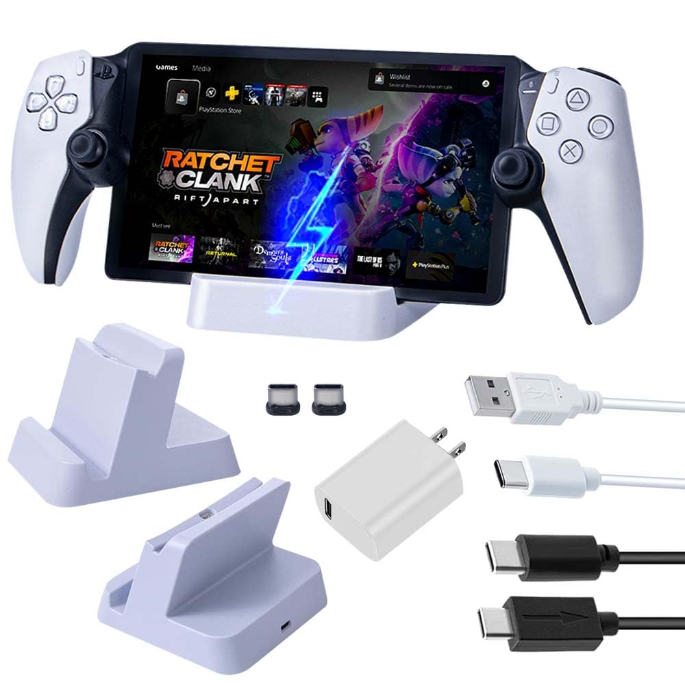 New AriKroii PS Portable Charging Stand for PS and Portal Remote Compatible with PS and Portal Remote Fast Charging Charging Convenient Overcharge