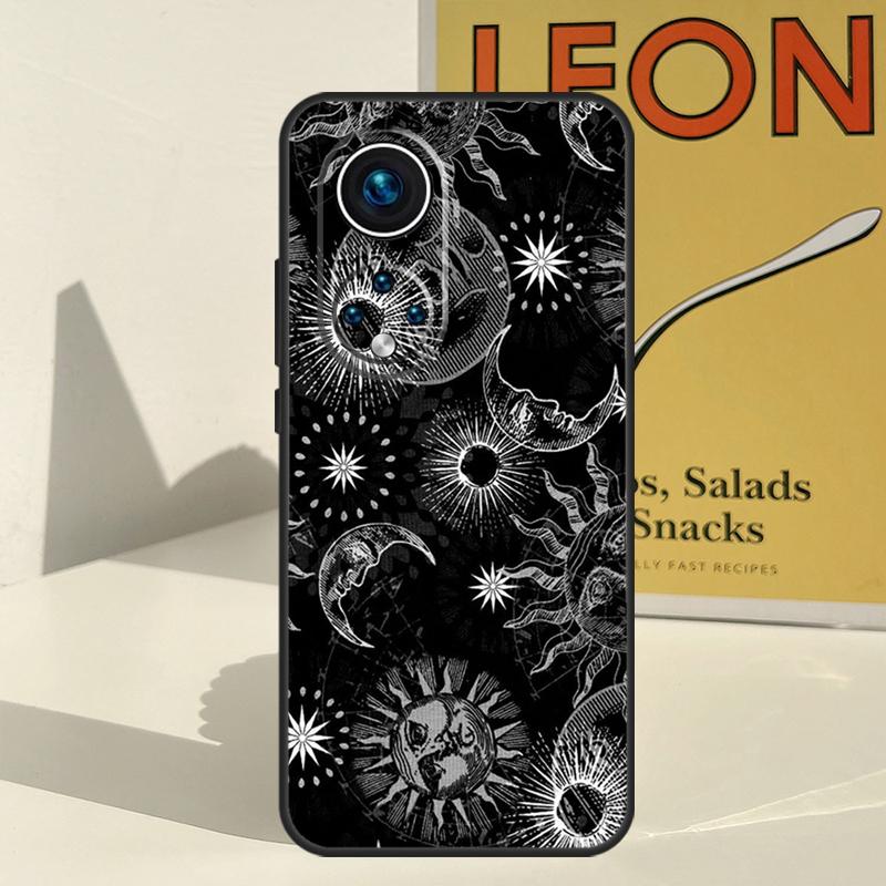 Crescent Moon Sun Case For Honor X8a X8b X9b X9a X8 X9 X9c 50 70 90 Lite Honor 200 Lite Magic 5 6 7 Pro Cover
