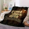 1pc Grand Theft Auto Soft Flannel Blanket with Designer Print - A Cozy Blanket for All Seasons, Perfect for the Couch, Bed, officeB08
