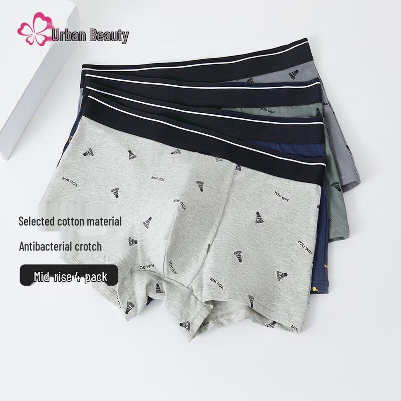 Regina Miracle Men's Cotton Boxer Briefs 4-Pack