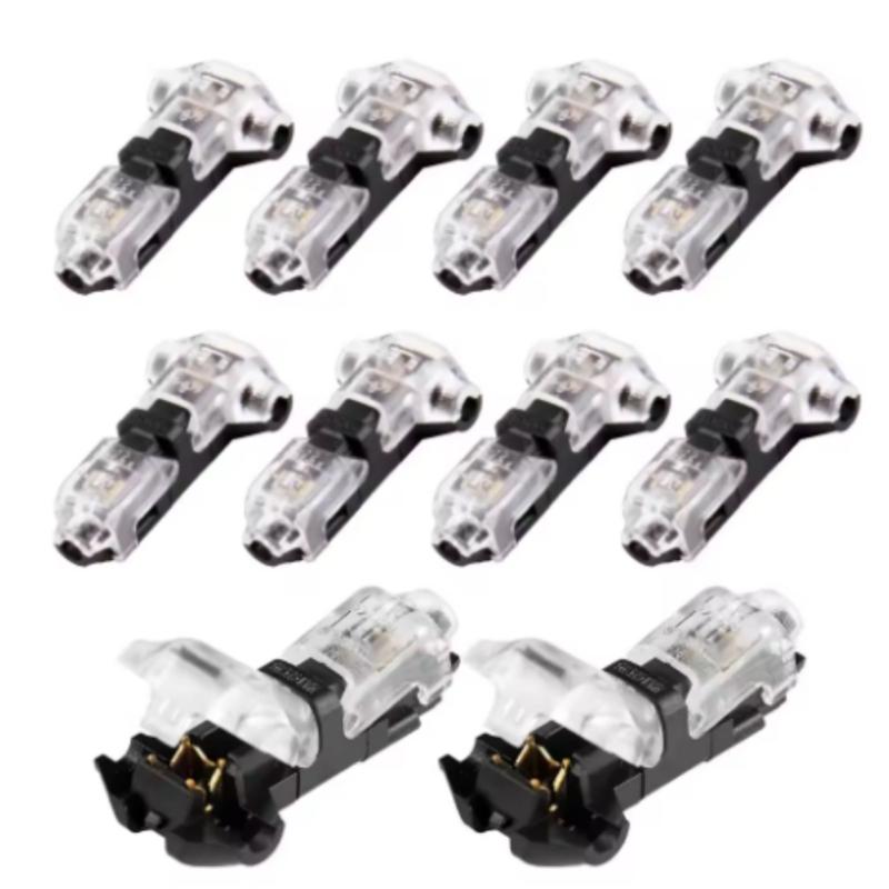 

10Pcs Wire Cable Connectors T Type Cable Connectors No Stripping Soldering Wire T Type Wire Connectors for Electrical 1