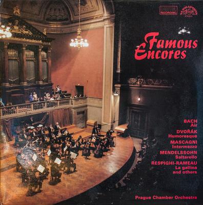 LP Record PRAGUE CHAMBER ORCHESTRA  Famous Encores 11104146 SUPRAPHON 1987 Czechoslov Classical Used
