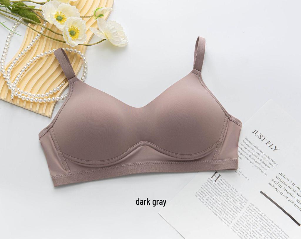 Soft Wire-Free Push-Up Bra for Small Chest - Anti-Sagging, Breathable, Thin Cup with Side Support