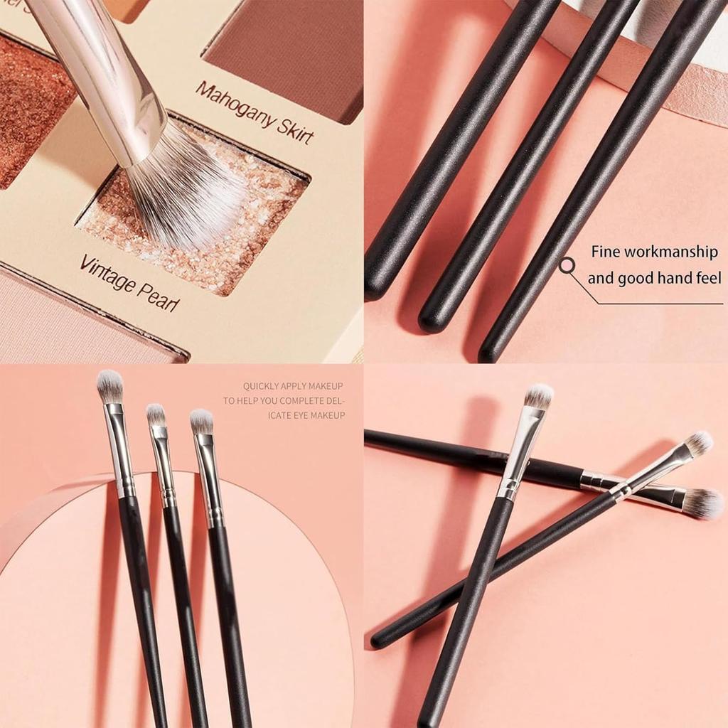 3 Pcs Black Makeup Brushs, Foundation Brush, Concealer Brush, Professional Foundation Brushes for Makeup, Ideal for Women 18 to 45, Beauty Enthusia