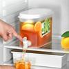 3.5L Large Capacity Beverage Dispenser with Tap, Ice Tea Lemonade Dispenser, Plastic Beverage Dispenser for Refrigerator