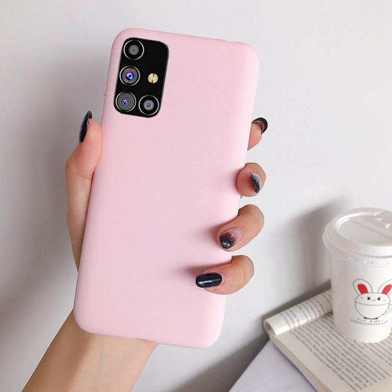 Soft Candy Silicone TPU Case Samsung Galaxy M31 M31S M51 M11 M21 A01 A11 A21S A31 A41 A51 A71 S20 FE S10 Lite S10e  S9 Note 10 20 Ultra