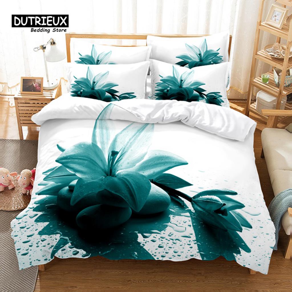Rose Garden Duvet Cover Set, Fashion Bedding Set, Soft Comfortable Breathable Duvet Cover, For Bedroom Guest Room Decor