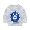 Boys Cartoon Knit Sweater Long Sleeve Pullover Soft Warm Casual Fashion Top Clothing for Toddler and Kids