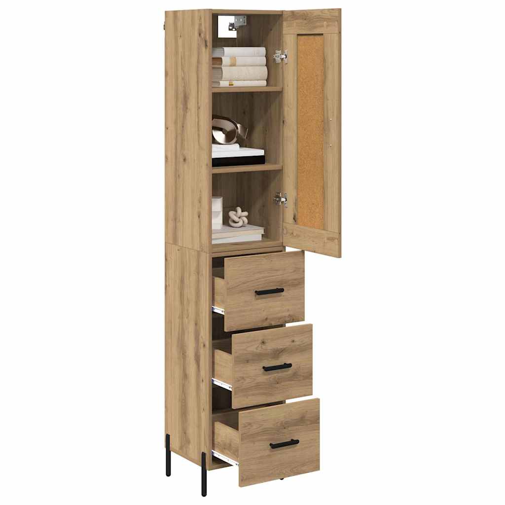 Highboard Artisan Oak 34.5 x 34 x 180 cm Particle Board