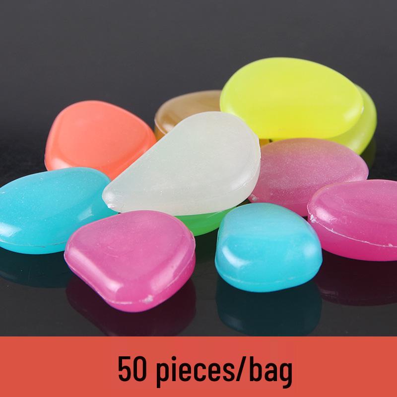 Pacote com 50 Pedras Fluorescentes Luminosas para Decoração de Aquário com Embalagem em Inglês