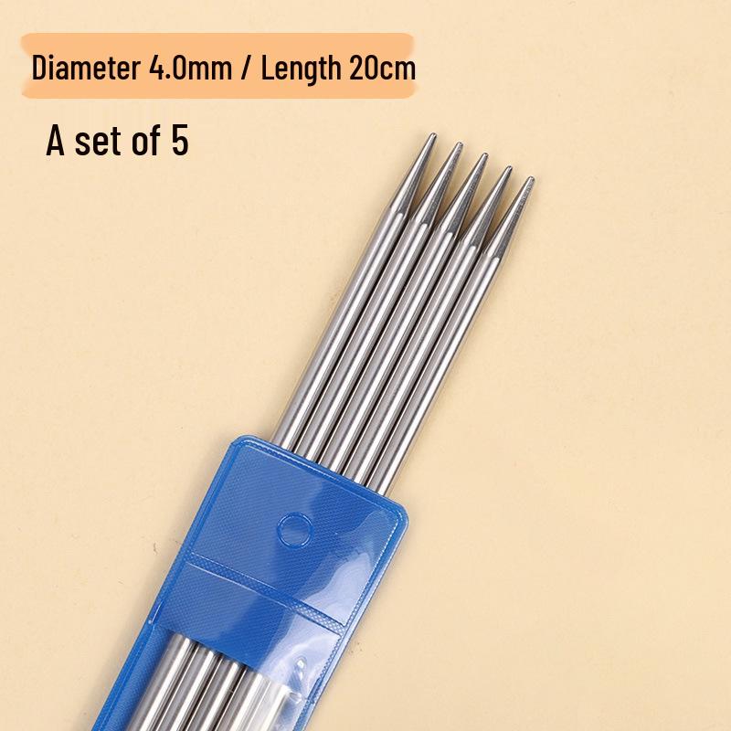 Complete Stainless Steel Knitting Needle Set: Circular, Straight Needles & Yarn Markers for Scarf & Sweater Crafting
