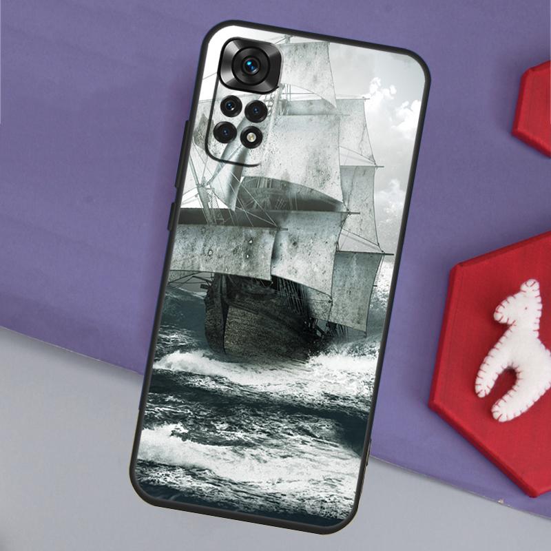 Ships Paintings Funda For Xiaomi Redmi Note 14 Pro 13 12 11 9 10 9S 10S 11S 12S Redmi 14C 10C 12C 13C Case
